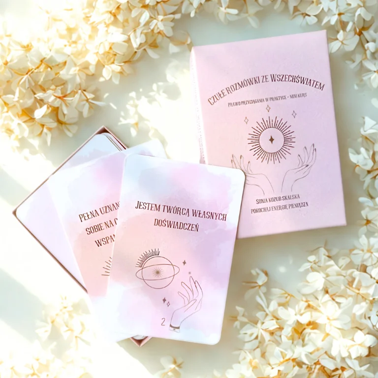 karty afirmacyjne różowe duże